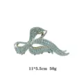 Sparkling Rhinestone Bow Hair Claw Clip Silver Metal Hair Accessory for Women 11x5.5cm - Gold Ribbon Bow