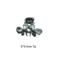 Exquisita pinza de pelo con lazo de diamantes para flequillo y peinados de princesa. - Gris