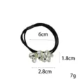 Rhinestone flower hair tie black elastic hair band elegant women hair accessories 6cm - Rhinestone Flower Butterfly (1111-2)