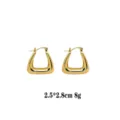 Goldene geometrische Creolen, minimalistisches Design, 2.5x2.8cm, eleganter Damenschmuck. - Goldener geometrischer Dreiecksstil (rs017-3) / Gold