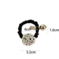 Chic black hair tie featuring a stunning pearl cluster and gold charm for elegant daily styling. - Pearl Cluster Rhinestone Pendant (1111-8)