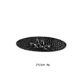 Black rhinestone bow hairpin, oval spring clip for bangs and hair styling, 2x6.5cm. - Black Rhinestone Butterfly Style (1101-27)