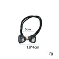 Black elastic hair band with grey crystal bow, stylish hair accessory for women daily wear. - Grey Black Crystal Bow (1111-10)