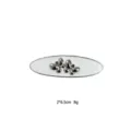 White oval hair clip with silver butterflies, elegant Korean style spring hairpin for daily wear. - White Double Butterfly Style (1101-24)