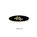 Elegant black enamel gold butterfly hair clip spring clip for women fashion hair accessories - Black Gold Enamel Butterfly Pearl Style (1101-22)