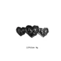 Exquisite black metal heart butterfly hair clip stylish Korean spring clip hair accessory 1pcs - Black Heart Rhinestone Butterfly Style (1101-20)