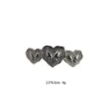 Silver rhinestone butterfly triple heart hair clip sweet cool y2k side clip accessories - Silver Heart Rhinestone Butterfly Style (1101-19)