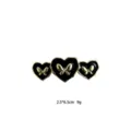 Elegant black heart butterfly hair clip alloy spring barrette for women fashion hair accessories - Black and White Heart Gold Butterfly Style (1101-15)