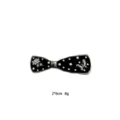 Elegant black white polka dot bow hair clip with flower and butterfly, compact size 2x6cm. - Black and White Polka Dot Bowknot Style (1101-8)