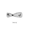 White bow hair clip with cute flower and butterfly design, elegant metal side clip for bangs. - White Enamel Bowknot Style (1101-1)