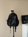 Sac a dos impermeable noir de grande capacite avec poches multiples pour les voyages d'affaires - S / Noir