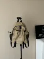 Sac à dos décontracté imperméable multi-poches design neutre pour trajet et voyage beige - S / Khaki