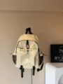 Sac à dos décontracté imperméable et léger à poches multiples pour les voyages et le trajet beige - L / Beige