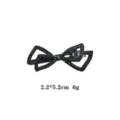 Pince à Cheveux Nœud Strass Noir Barrettes Métal Brillant Cristaux Accessoires Coiffure - Pince Nœud Géométrique Entièrement Sertie de Strass Noir Fusil (1074-5)