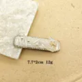 Elegante Strass Perlen Haarklammer süße Seitenklammer Haarspange für Damen und Mädchen. - Weiß (1069-1 Weiß)