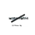 Barrette cheveux perle strass croisée, pince à cheveux élégante pour frange et quotidien. - Pince à Cheveux Croisée Perle et Strass Noir Fusil (1074-6)