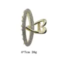 Gold rhinestone hair claw, elegant hollow heart shark clip for women hair styling, 7cm. - Dark Gray