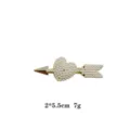 Pearl heart arrow hairpin elegant sweet cool style side clip hair accessory for women 2x5.5cm - Artificial Pearl Heart and Arrow Style