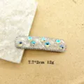 Glänzende Strass Haarklammer für Damen, elegante Kristall Haarspange für den Alltag. - Weiß (1069-2 Weiß)