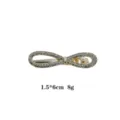 Pince a cheveux noeud strass dore, accessoire de coiffure elegant pour femmes variante. - Pince à Cheveux Nœud Perle et Strass Dorée (1074-8)