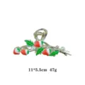 Sweet strawberry metal hair claw clip with pearls and green leaves for elegant hairstyles. - Strawberry