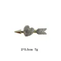 Rhinestone Heart Arrow Hair Clip Elegant Crystal Hairpin Metal Side Clip for Women Girls - Gold Rhinestone Heart and Arrow Style