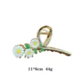 Sweet daisy metal hair claw clip, elegant floral hair accessory for women and girls daily styling. - Sunflower