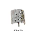 Manchette queue de cheval métal anneau de cheveux 4x4cm accessoire élégant pour femmes. - Argent