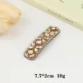 Elegant rhinestone hair clip sparkling crystal barrette for sweet hairstyles 7.7cm - Champagne (1069-3 Champagne)