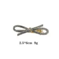 Barrette à cheveux nœud strass gunblack cristal pince élégante accessoire coiffure 6cm - Pince à Cheveux Nœud Papillon Élégant Strass Noir Fusil (1074-12)