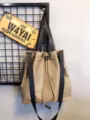 Large capacity nylon shoulder bag casual tote handbag for women versatile daily fashion use. - Apricot