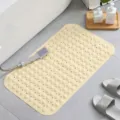 Non-slip PVC bathroom mat with suction cups and massage bubbles for safe shower use. - 36*71cm / Camel Massage Style