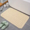 Anti-slip PVC bathroom mat with suction cups for safe and comfortable shower experience. - Camel Flat Style
