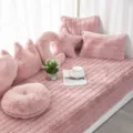 Rosa Pluesch Erkerfenster Kissen Set mit suessen geformten Kissen gemuetliche Deko Heim - 90*90cm / Rosa