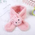 Süßer Kinder Plüsch Kaninchen Halswärmer Winter warme weiche Schal Jungen Mädchen - Kleiner Hase in Altrosa