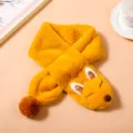 Kids winter plush warm scarf, cute animal design soft neck collar for toddlers boys and girls. - Little Fox Yellow