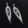 Glänzende Strass Quasten Ohrringe Detail, elegantes Kristall Blatt Design für Party Schmuck. - Stil 6