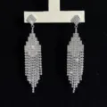 Elegante Strass lange Quaste Ohrringe, glitzernde Kristall geometrische Design Schmuck - Stil 7