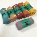Colorful rolled cotton linen scarves for women and kids, soft winter fashion neck wraps. - Multicolor