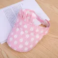 Süße rosa Kinder Sonnenblende mit Hasenohren und Cartoon Print für den Sommer im Freien. - Ca. 49-52 cm / Hase Rosa
