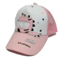 Cute pink cartoon dinosaur children baseball cap summer breathable mesh sun protection hat. - One Size / Mesh Hat Large Dinosaur / Pink