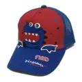 Kids cartoon dinosaur baseball cap breathable mesh summer sun hat for boys and girls - One Size / Mesh Hat Large Dinosaur / Blue Red
