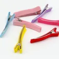 Colorful fabric wrapped hair clips set for girls, sweet candy color cute alligator clips. - Fully Lined Clips / 4.50cm