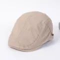 Herren Baumwolle Schiebermütze einfarbig lässige Ivy Cap Frühling Herbst Sonnenhut Detail - Verstellbar / Beige