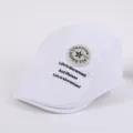 Men's white cotton flat cap vintage ivy beret casual stylish duckbill hat for spring autumn - Adjustable / White