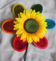 Juguete de molinillo de viento de girasol colorido para niños, molinillo de plástico brillante - Multicolor