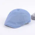 Light blue men cotton ivy cap casual stylish spring autumn flat hat retro beret daily wear - Adjustable / Blue