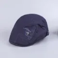 Herren Baumwoll Flatcap Britischer Stil Vintage Beret Lässige Duckbill Kappen Blau - Verstellbar / Marineblau