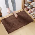Alfombra de baño de chenilla marrón gruesa, felpudo antideslizante y absorbente para entrada y hogar. - 40*60cm / Café