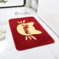 Lindo felpudo antideslizante y absorbente de jacquard de gato para la entrada de casa. - 40*60cm / Cabeza de gato